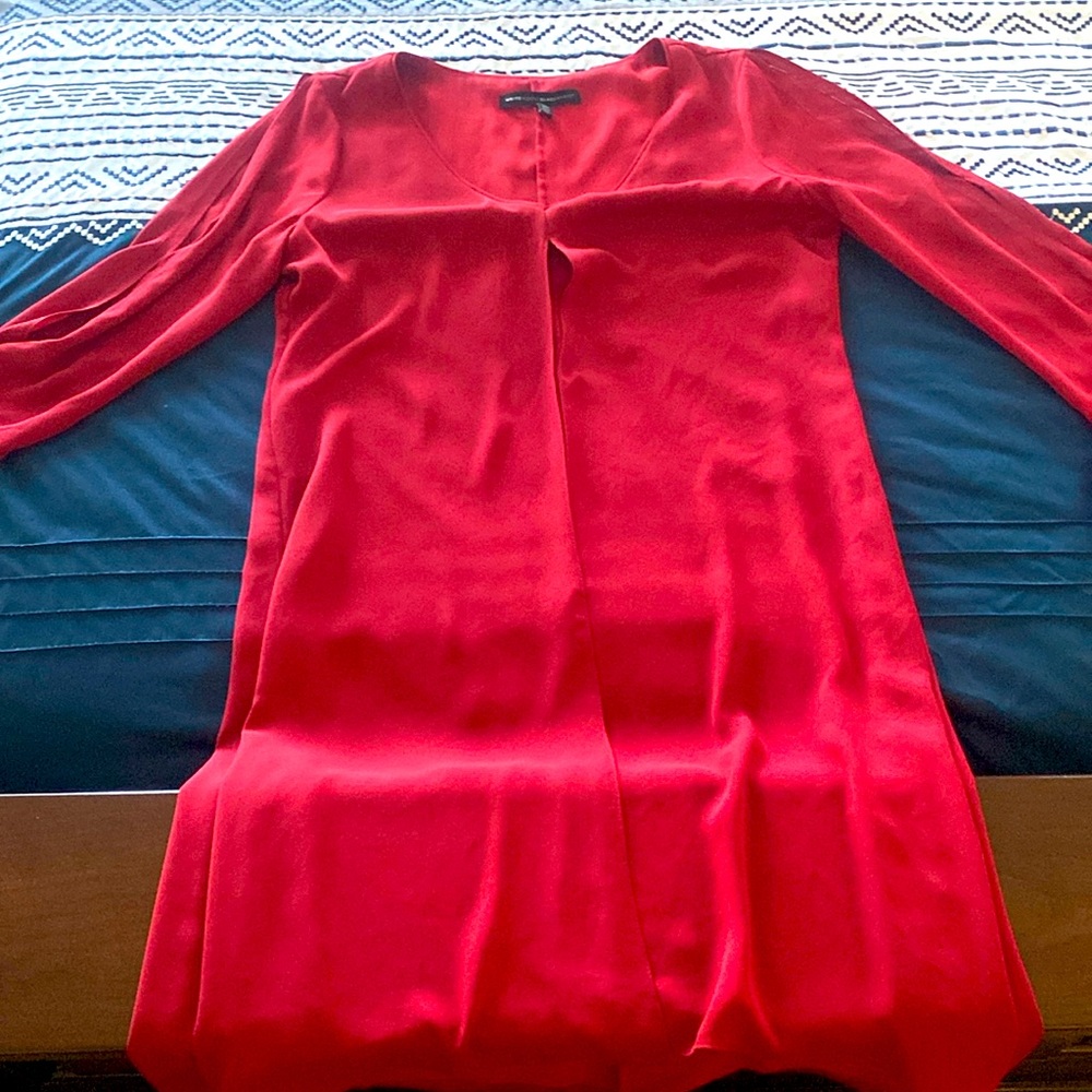 White House black market brick red dress